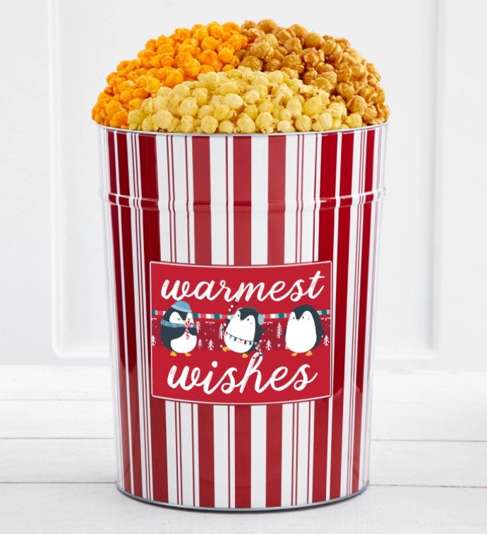 Tins With Pop® 4 Gallon Warmest Wishes Penguins